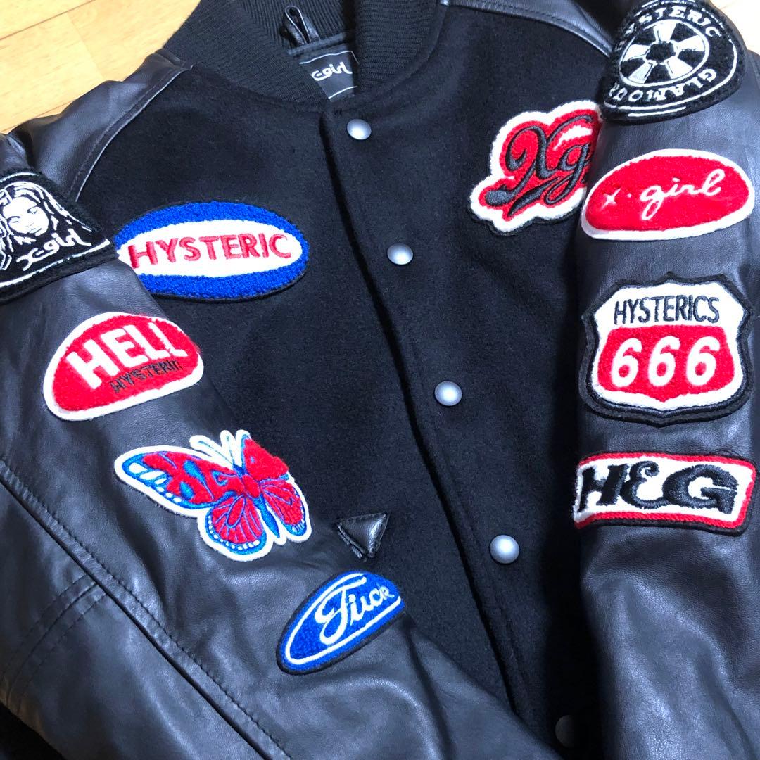 ヒステリックグラマー エックスガール コラボ 革レザー スタジャン