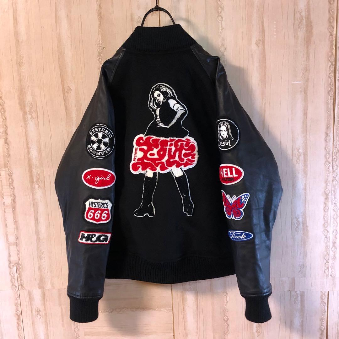 ヒステリックグラマー エックスガール コラボ 革レザー スタジャン