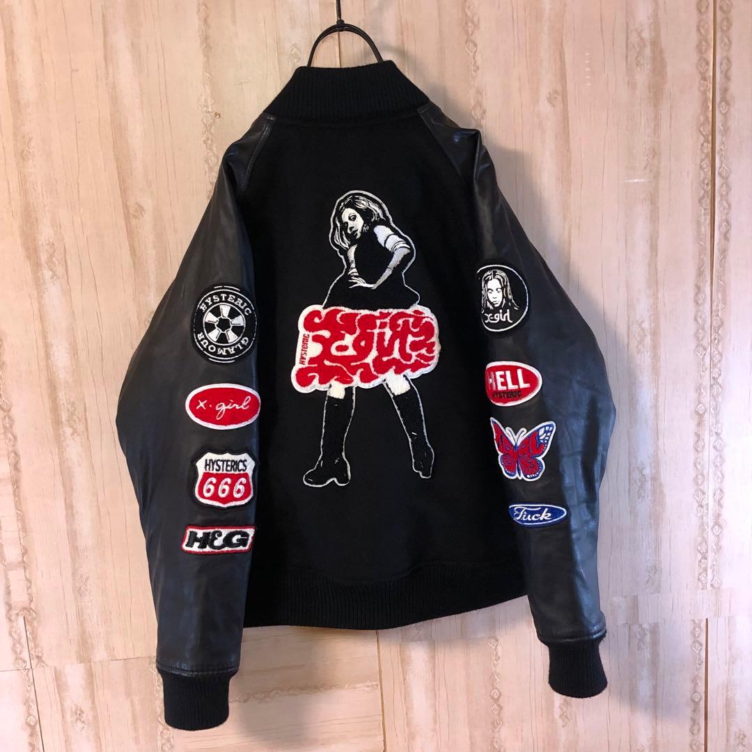 ヒステリックグラマー エックスガール コラボ 革レザー スタジャン