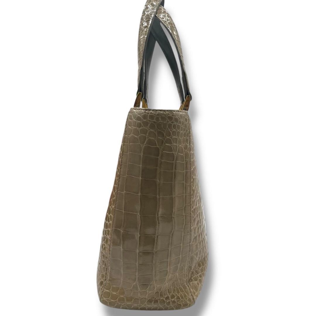 リアルクロコダイルレザー ハンドバッグ JRA センター取り