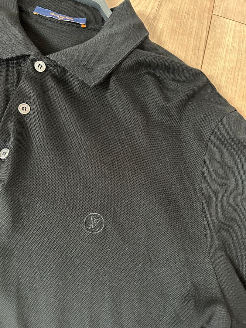 美品　LOUIS VUITTON クラシックショートスリーブピケポロ　BLACK