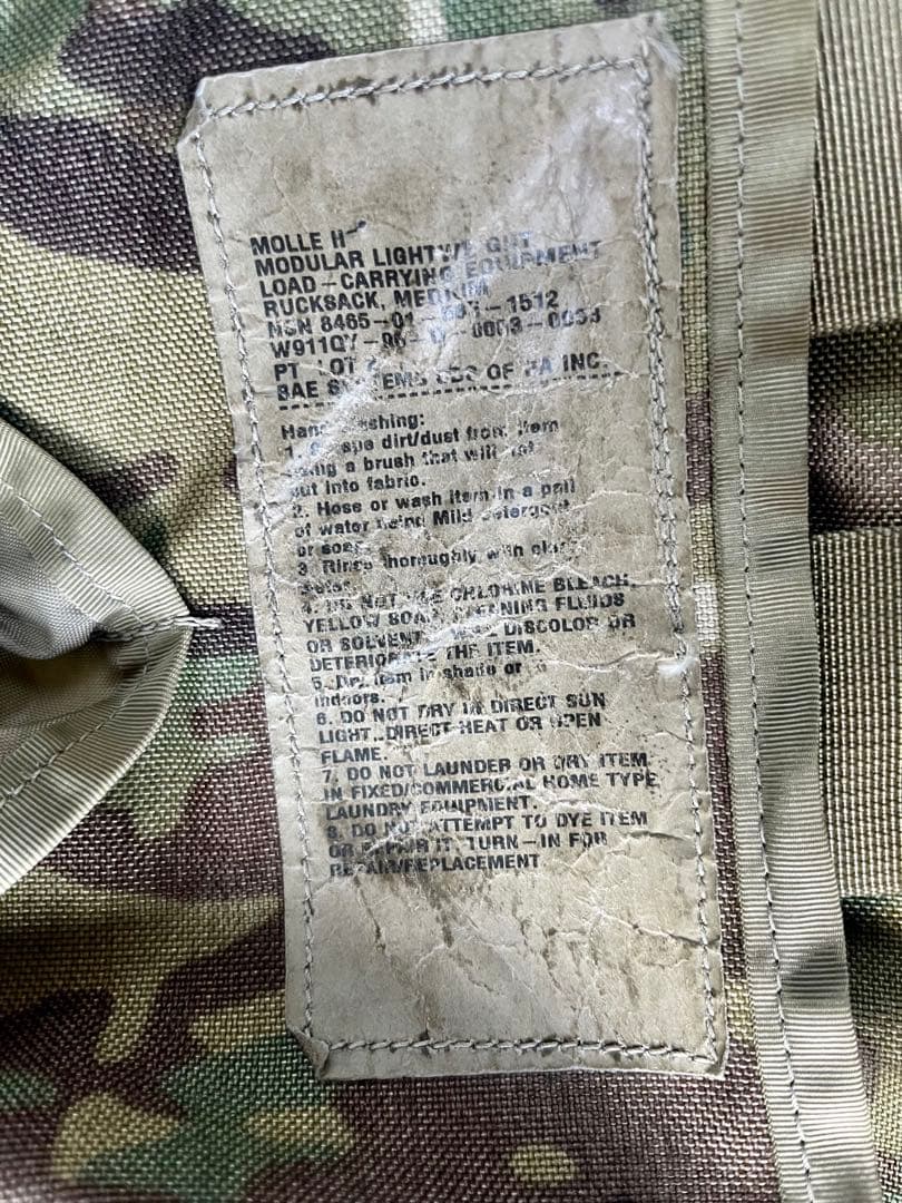 米軍放出品 MOLLE2 ラックサック ミディアム フィールドパック マルチカム