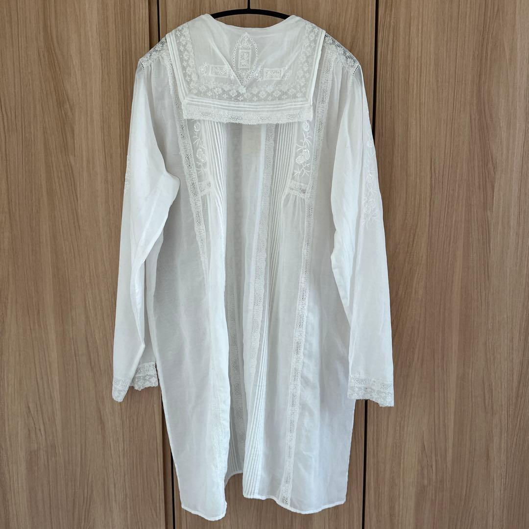 カレンソロジー　コットンレーヨンレースチュニック　セーラー