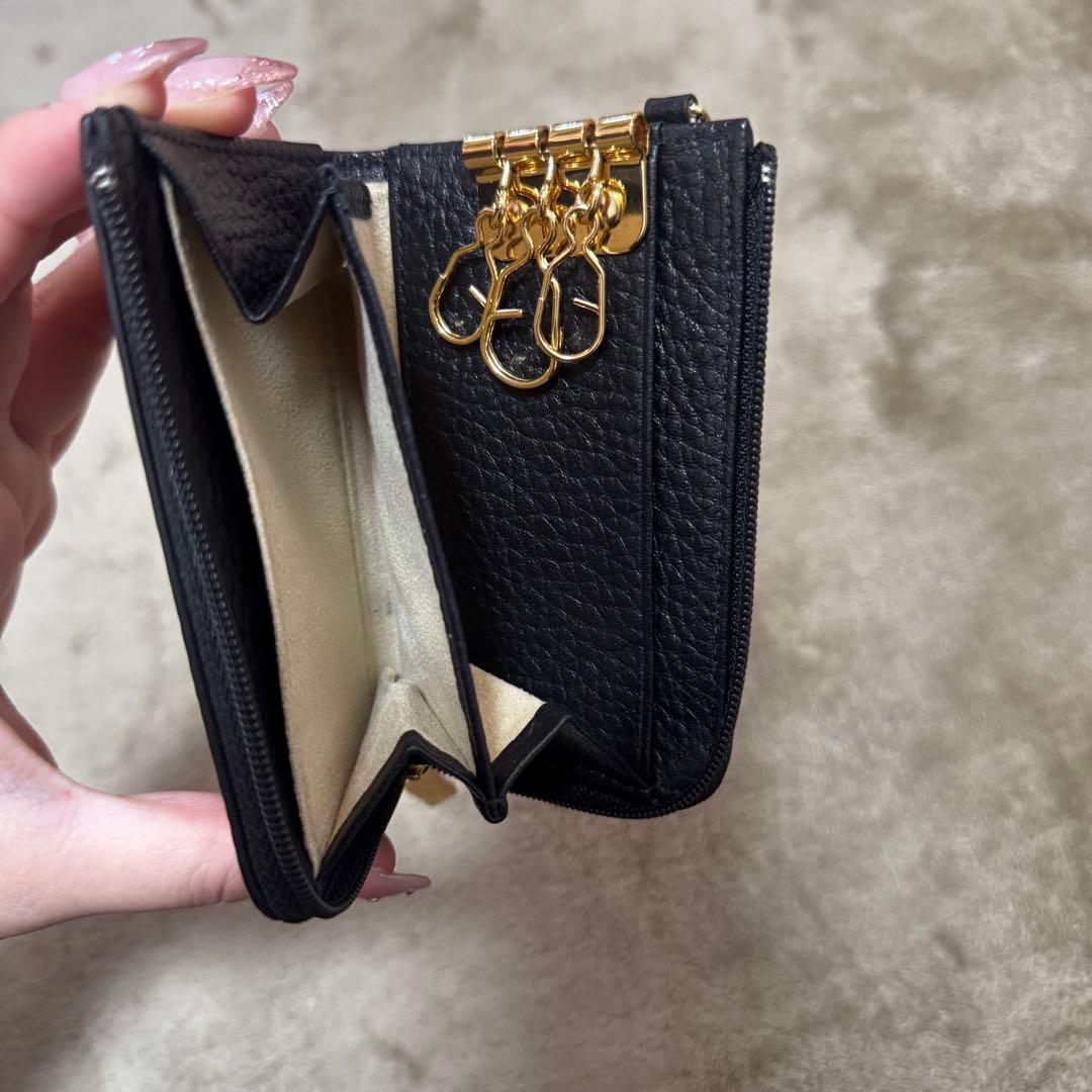 ATAO アタオ キーケース ケース 3連 レザー 黒