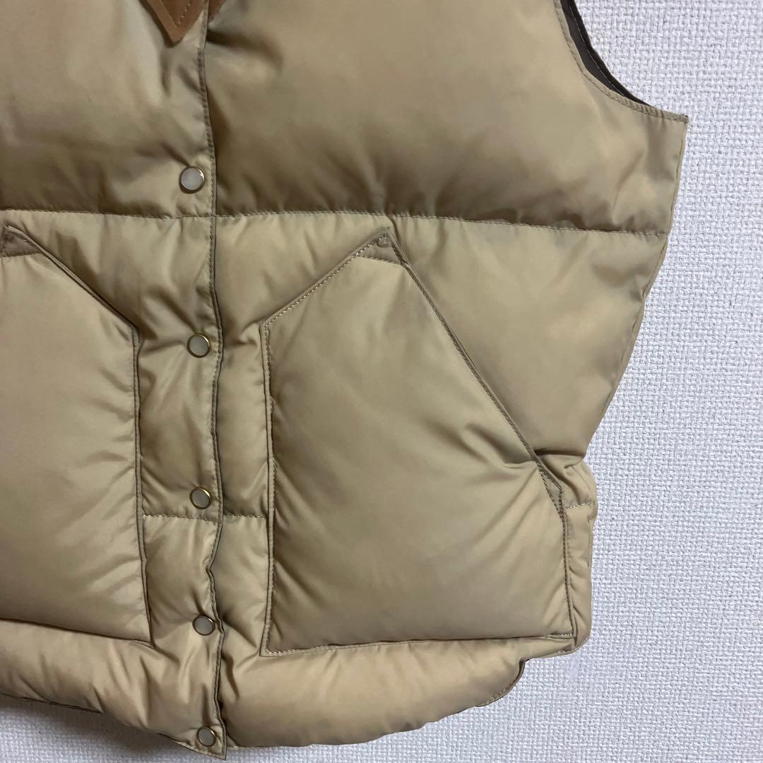 美品 ロッキーマウンテン フェザーベッド ダウンベスト ベージュ