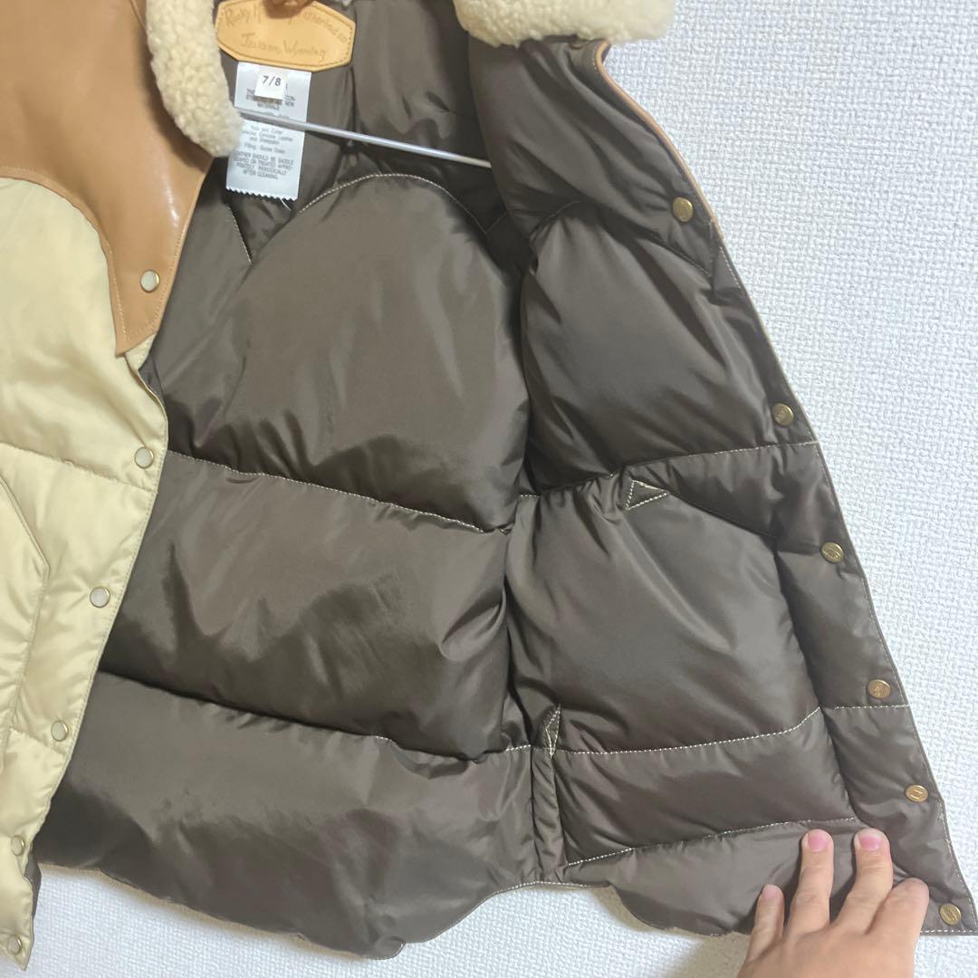 美品 ロッキーマウンテン フェザーベッド ダウンベスト ベージュ