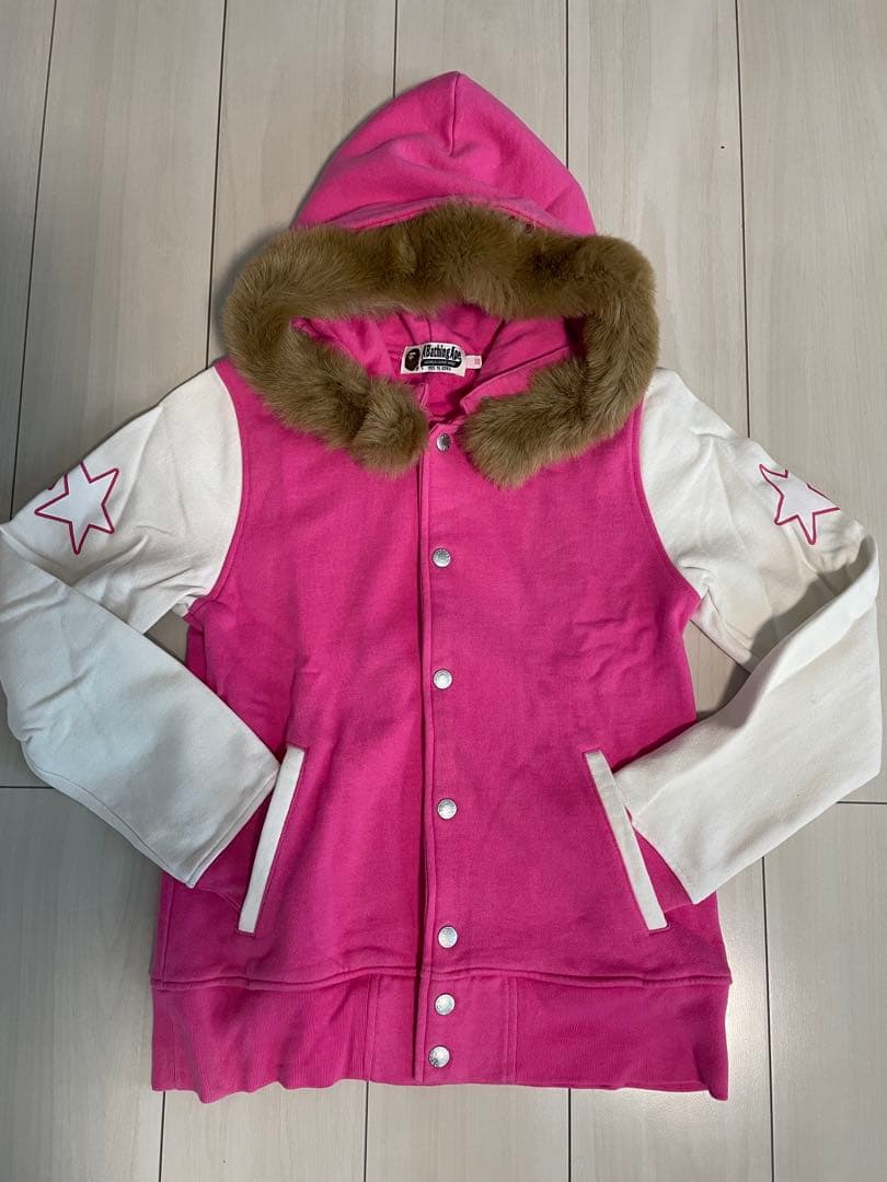 A Bathing Ape ピンク パーカー XS
