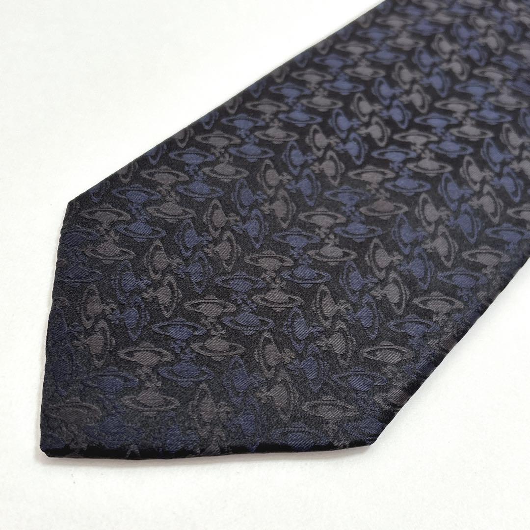 ヴィヴィアンウエストウッド ネクタイ シルク オーブ ロゴ ブラック 新品