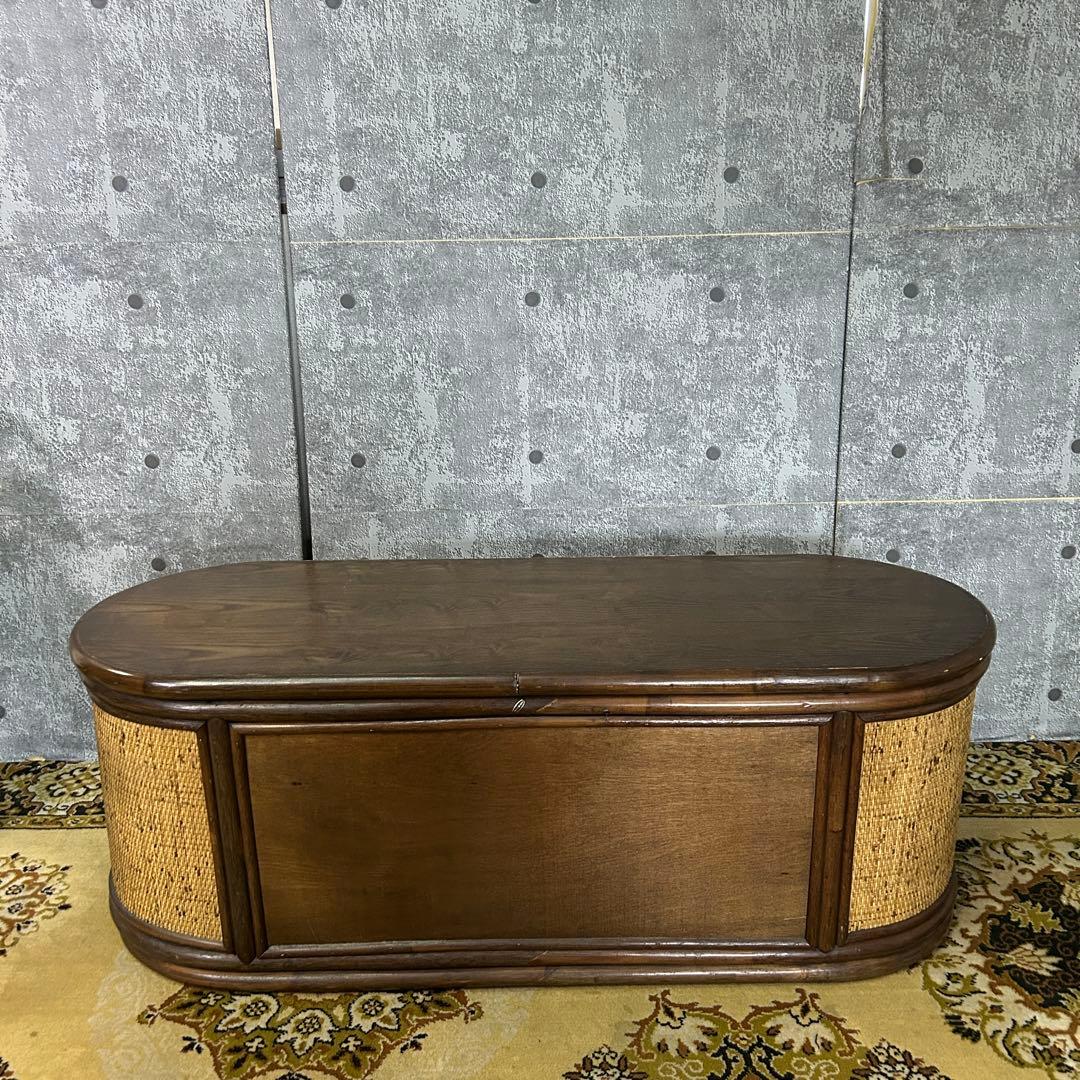 さや꧁昭和レトロ家具꧂ラタンローチェスト 籐 収納 たんす タンス