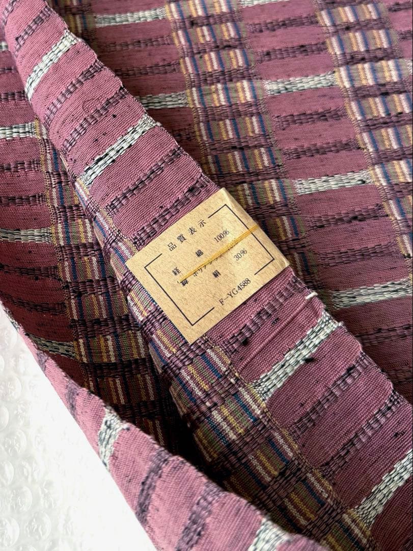 N36 未使用 紬さがの 米沢織 紬 名古屋帯 反物