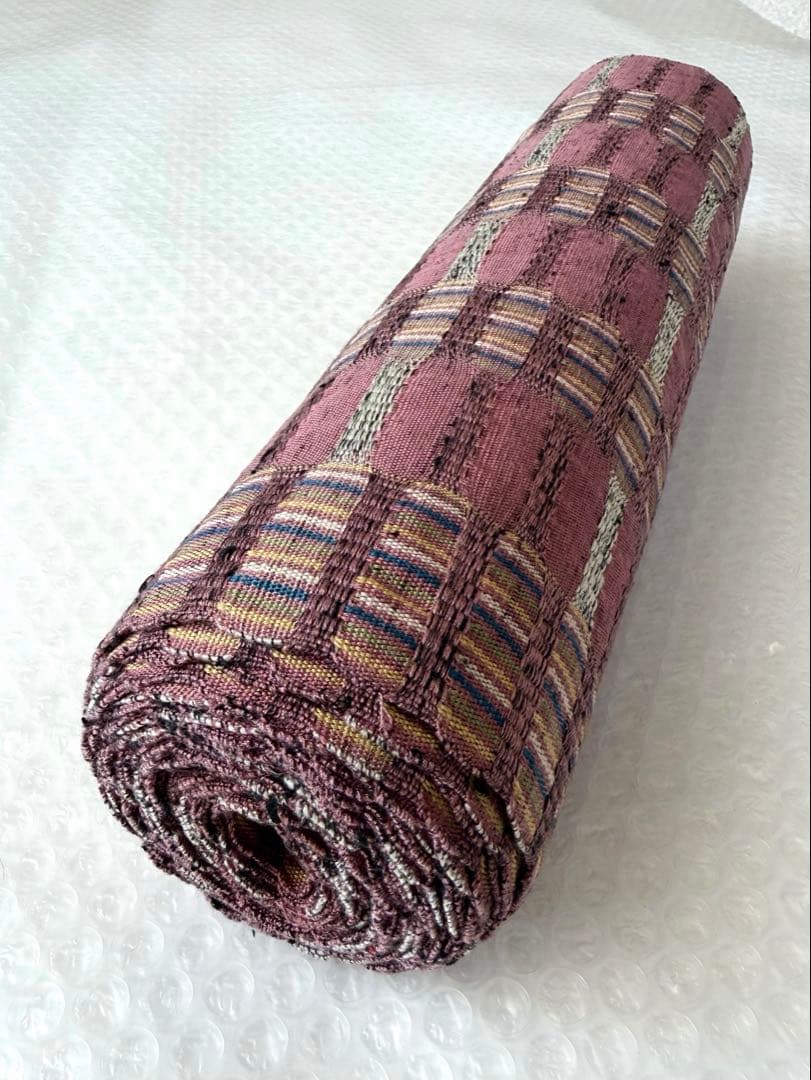 N36 未使用 紬さがの 米沢織 紬 名古屋帯 反物