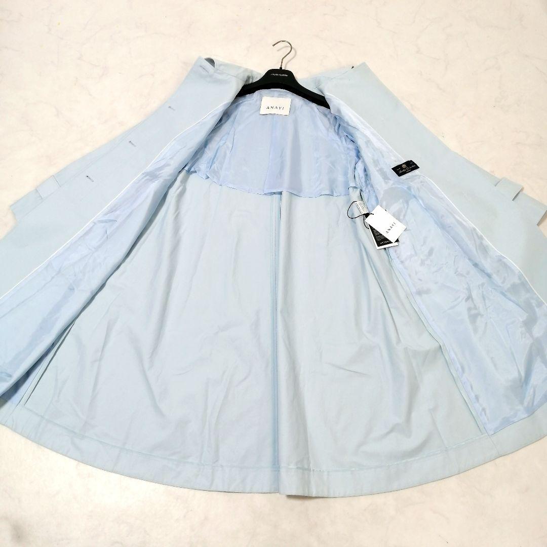 タグ付✨ ANAYI　22SS　イタリアンコットン ステンカラーコート　34