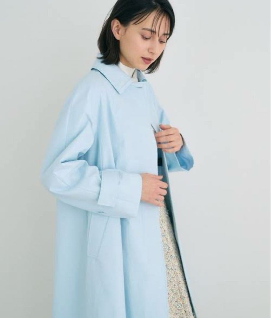 タグ付✨ ANAYI　22SS　イタリアンコットン ステンカラーコート　34