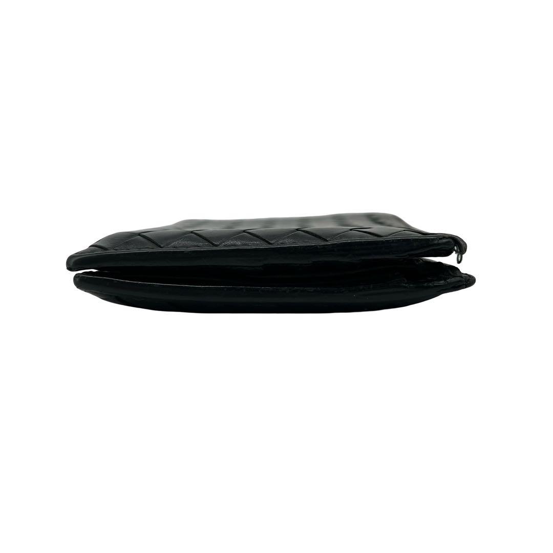 希少✨ボッテガヴェネタ 二つ折り財布 イントレチャート ブラック レザー