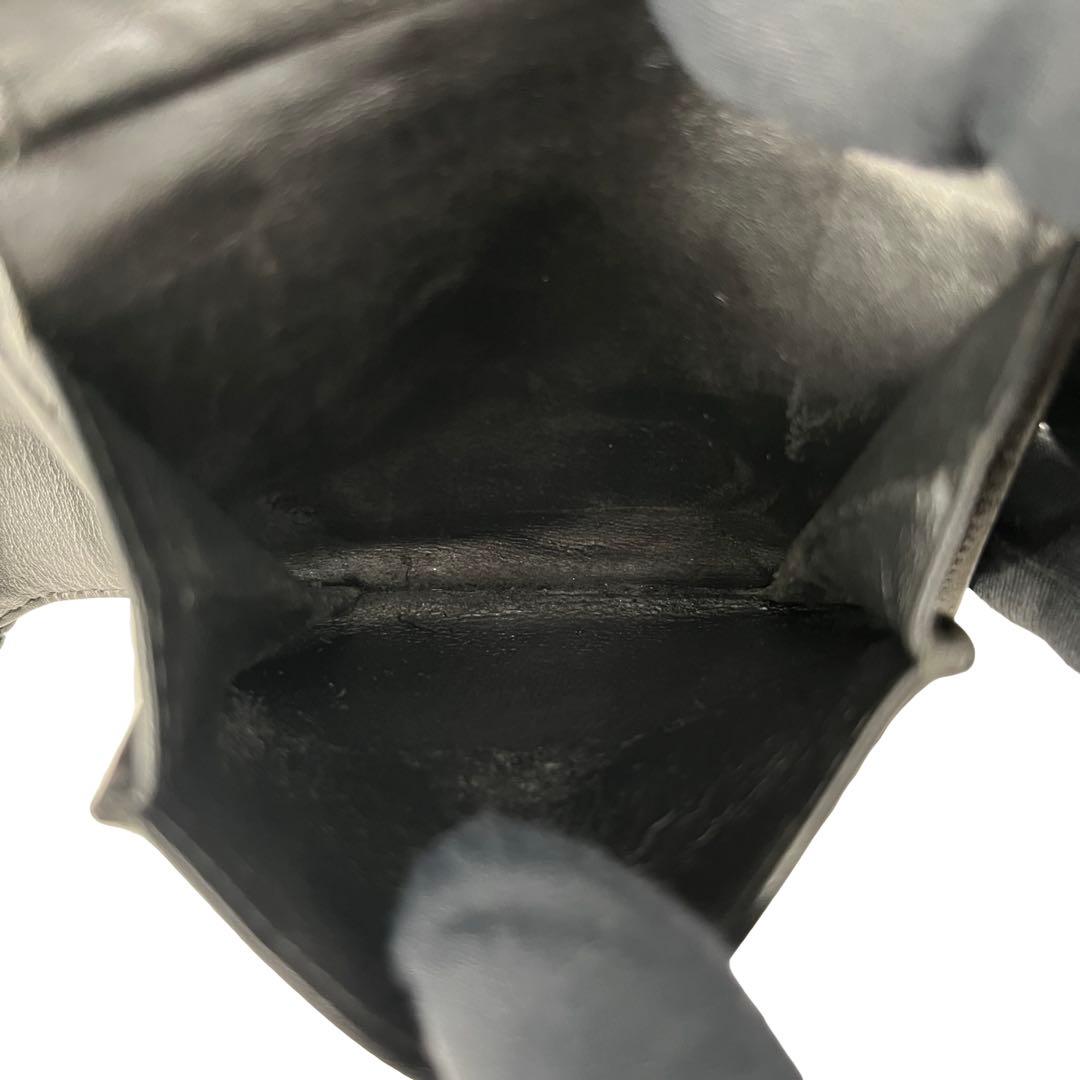 希少✨ボッテガヴェネタ 二つ折り財布 イントレチャート ブラック レザー