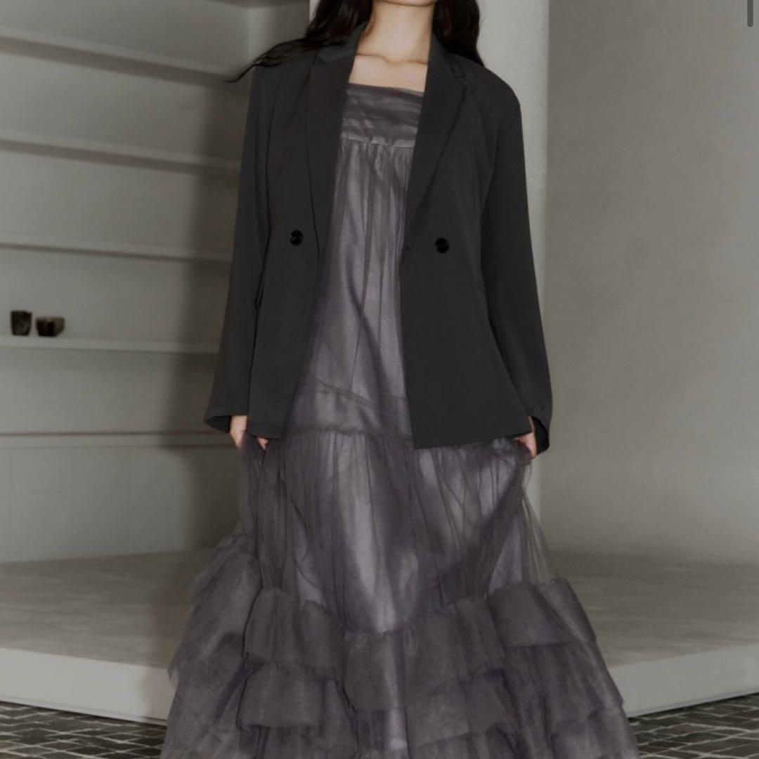 【andresd】volume tulle jacket set dress