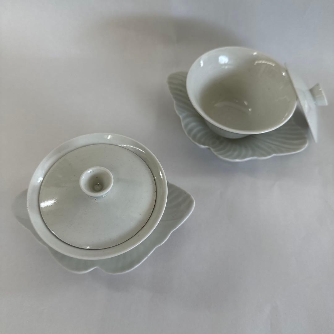村上雄一　蓋碗＋茶托2点セット＋茶盃1