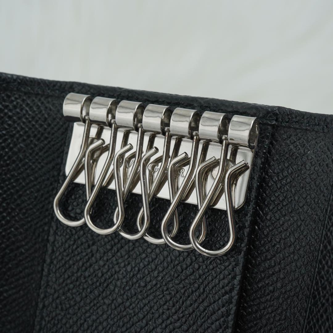 ほぼ未使用品　BVLGARI ブルガリ　キーケース　サークル金具　ブラック