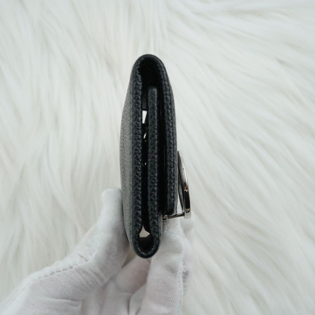 ほぼ未使用品　BVLGARI ブルガリ　キーケース　サークル金具　ブラック