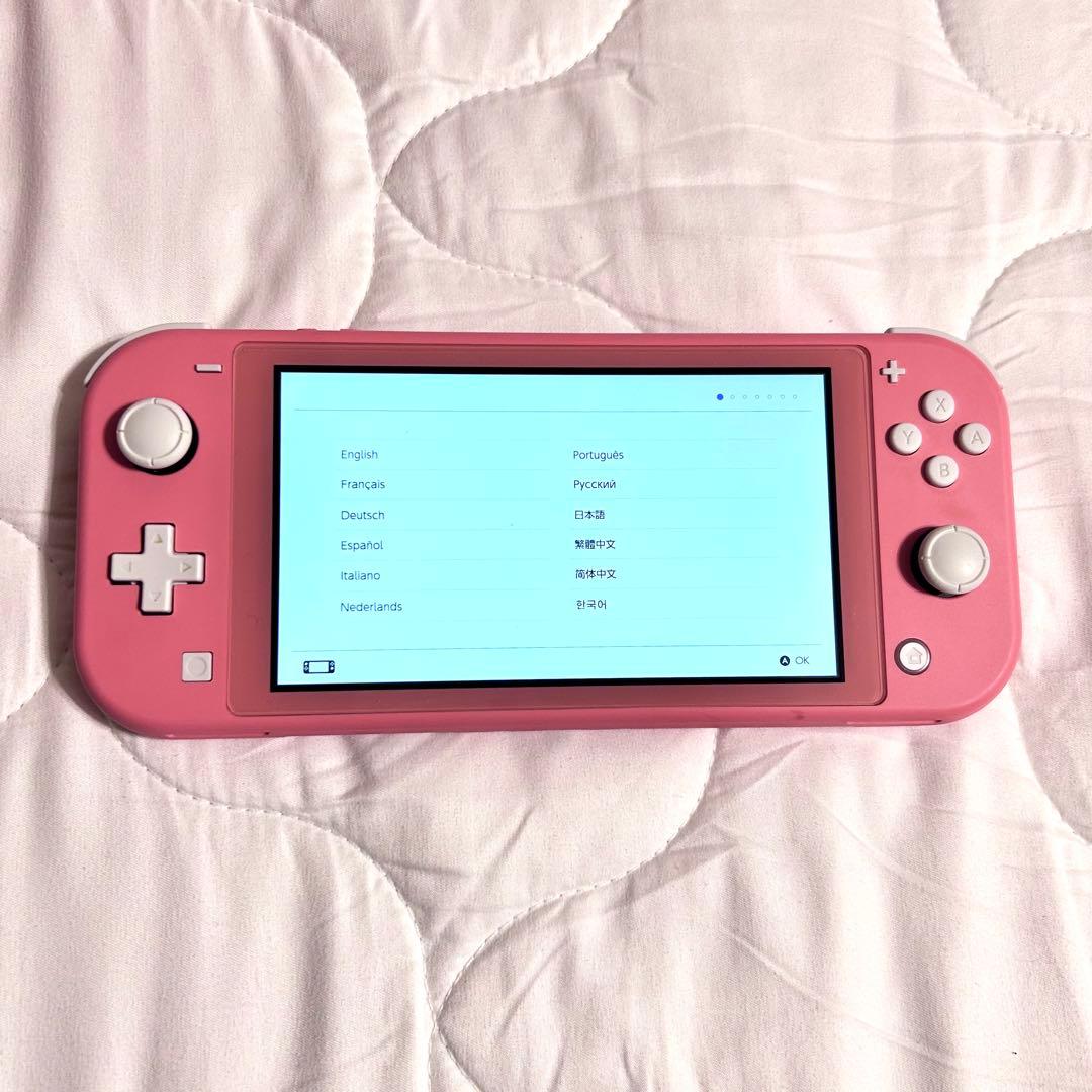 【値下げ中】NintendoSwitch Lite ピンク 本体 モンハンセット