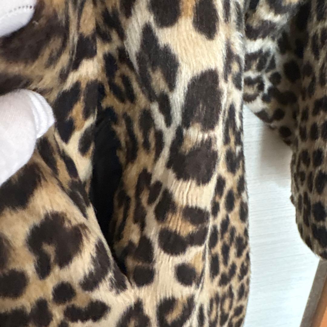 レア・ヴィンテージ・古着・ヒョウ柄・Ａライン・ロングコート。