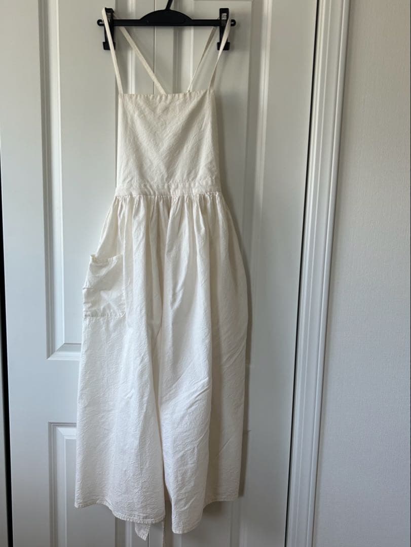 リネン　カフェエプロン　作家　くらすこと