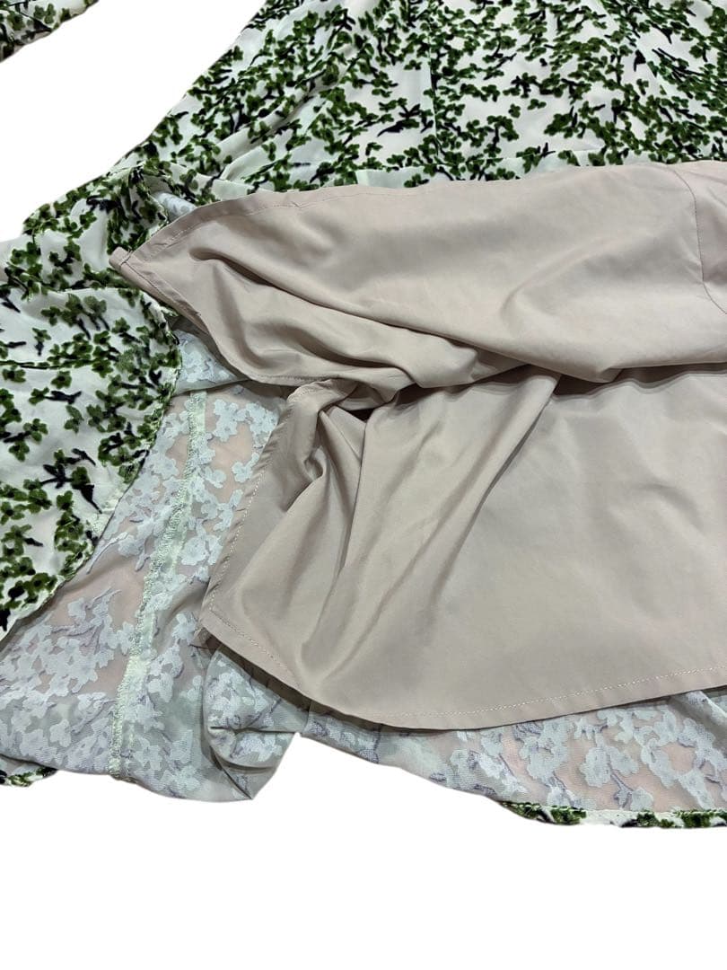 CLANE FLORET OPAL ワンピース 2/M グリーン