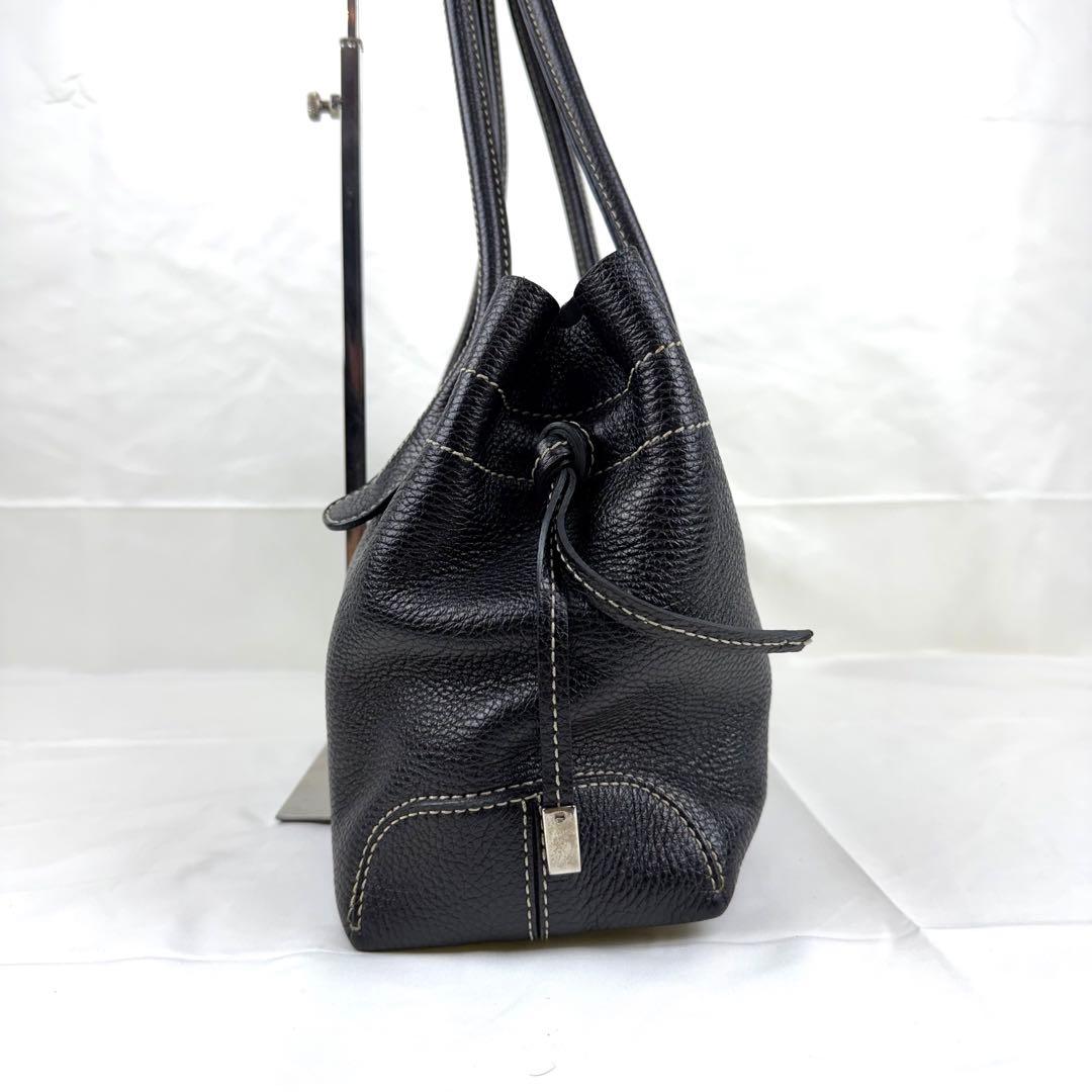 正規品 TOD’S トッズ Dバッグ ロゴ トートバッグ 肩掛け A4可 黒