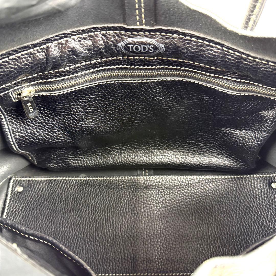 正規品 TOD’S トッズ Dバッグ ロゴ トートバッグ 肩掛け A4可 黒