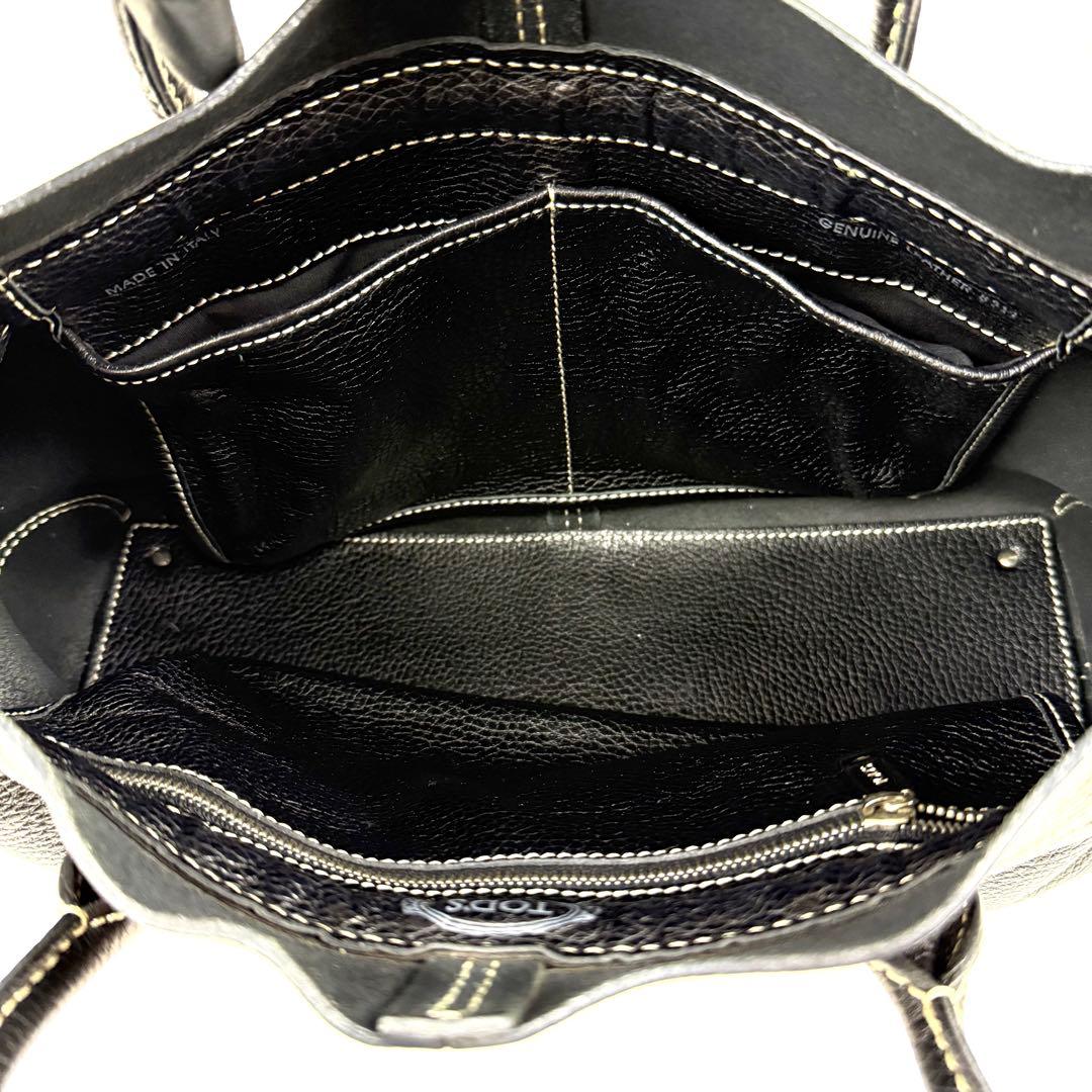正規品 TOD’S トッズ Dバッグ ロゴ トートバッグ 肩掛け A4可 黒