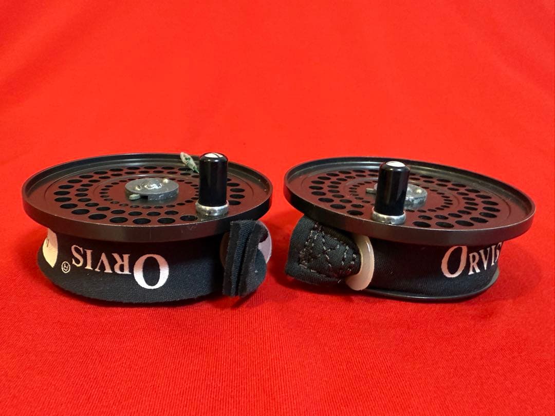 ORVIS ★☆ オービス フライリール 2個 革ケース付き 正常作動未確認