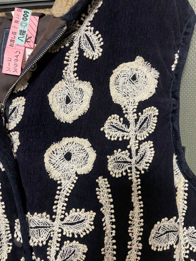 ✴︎ミナペルホネン frost garden ダウンベスト　ネイビー　38✴︎