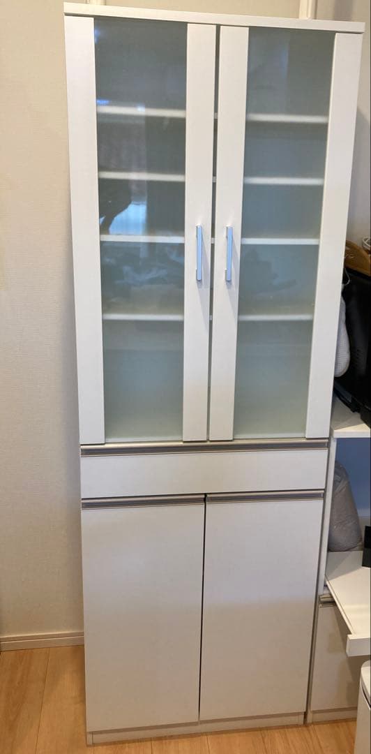 ※うさまる※ニトリ　食器棚 SK1860 WH