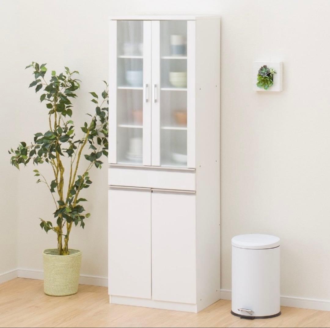 ※うさまる※ニトリ　食器棚 SK1860 WH