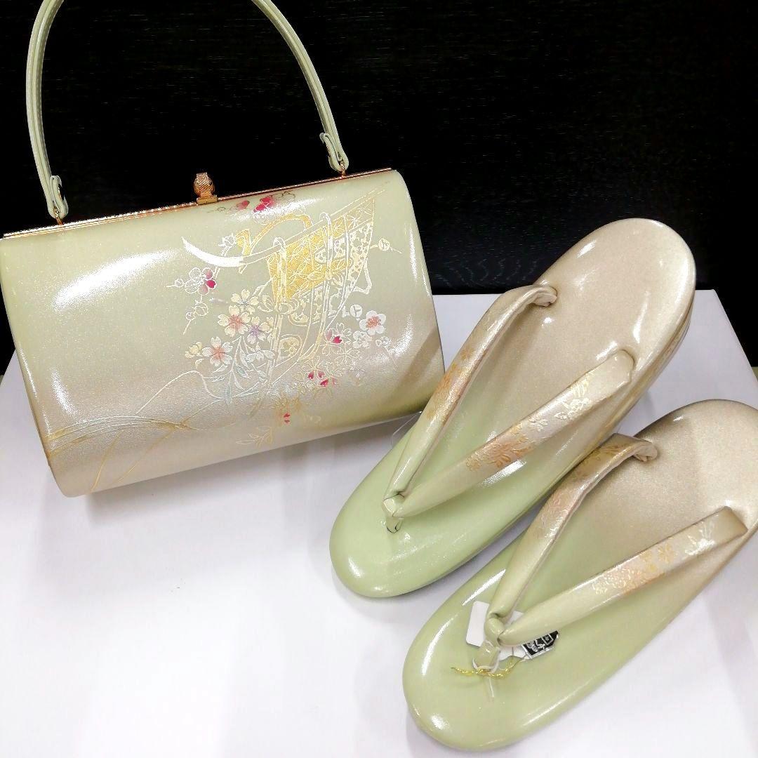 新品未使用　和装用草履バッグセット　キンワシ印草履バッグ　ho-5