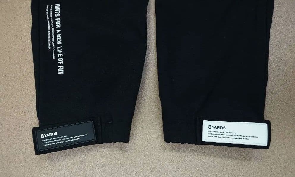 8YARDS アンクルストラップジョガーパンツ ブラック M