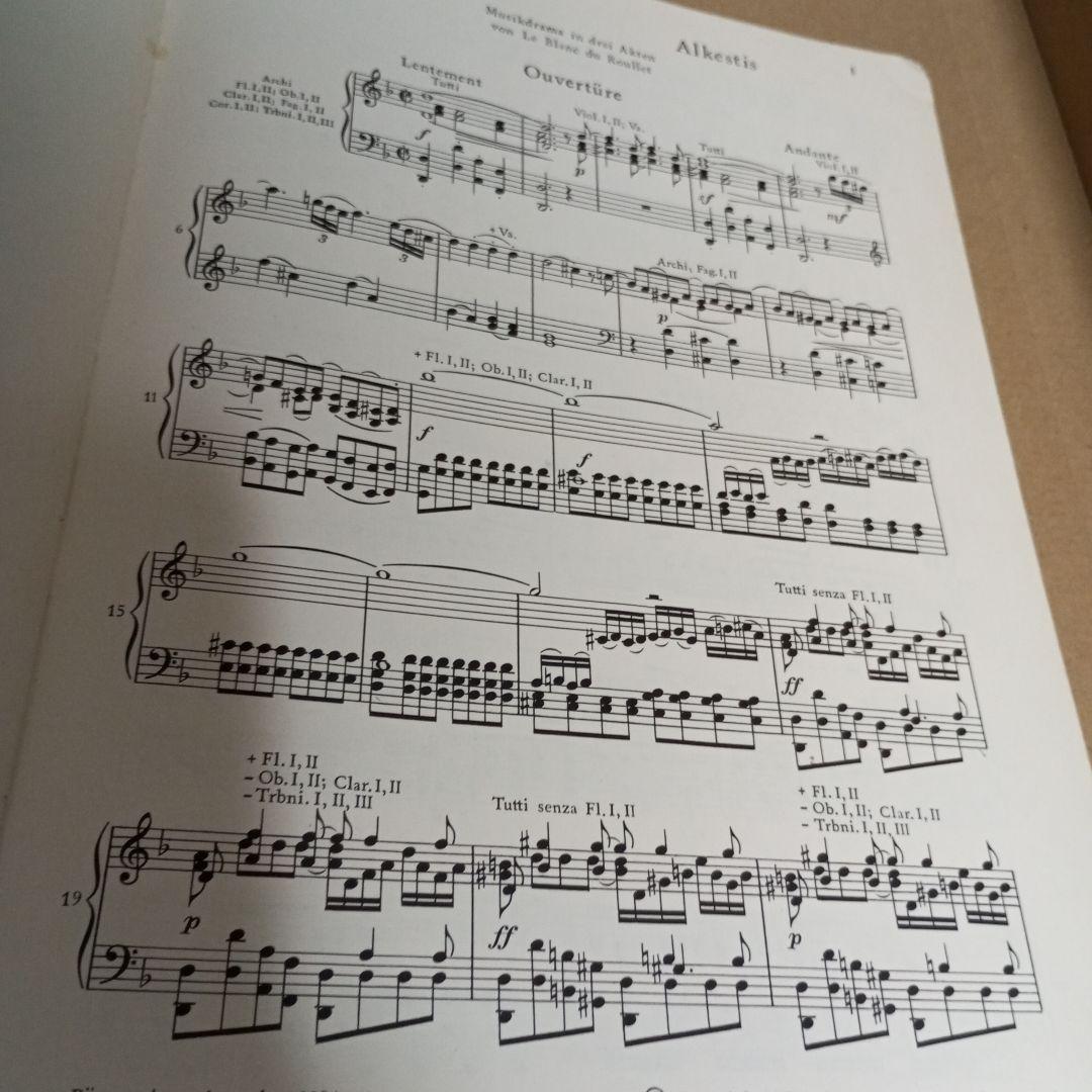 グルック GLUCK Alkestis Klavierauszug