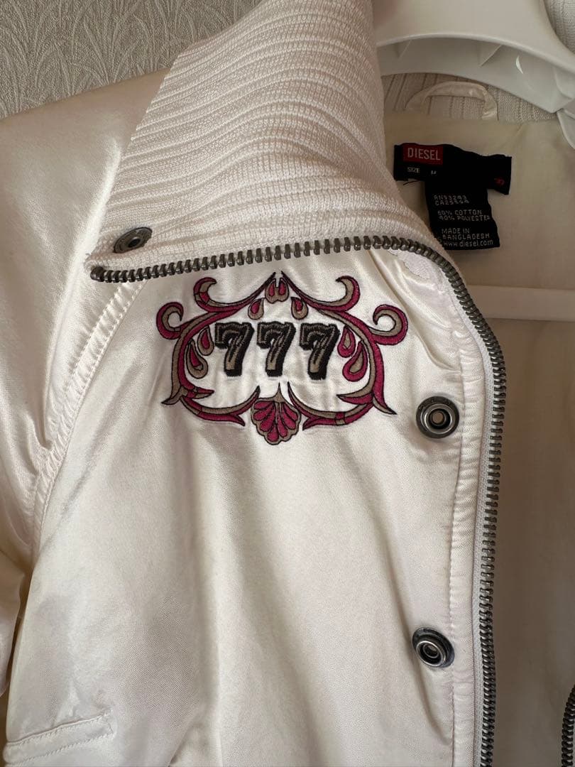 DIESEL Mサイズ(小さめ)スカジャン風サテンジャケット/刺繍/訳あり/レア