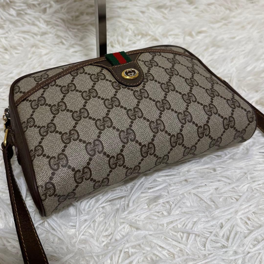 値下げ オールドグッチ GG 金具 レザー ショルダーバッグ シェリーライン