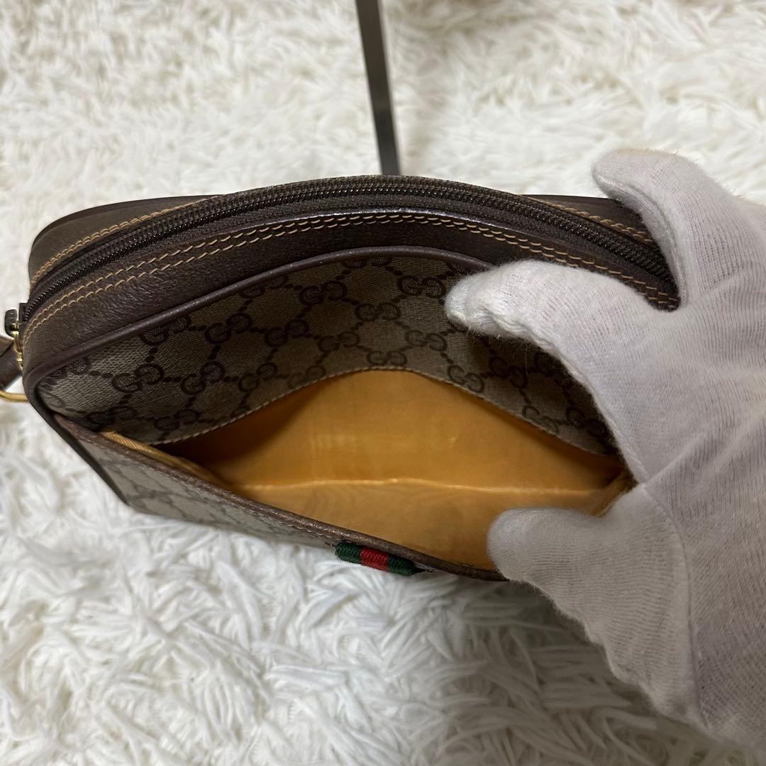 値下げ オールドグッチ GG 金具 レザー ショルダーバッグ シェリーライン