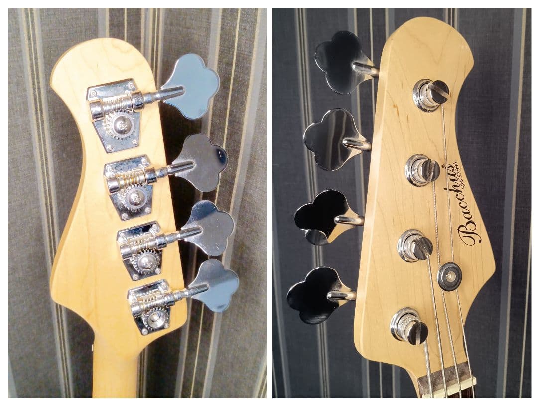 美品 Bacchus バッカス JB ジャズベース ホワイト エレキ ジャズベ