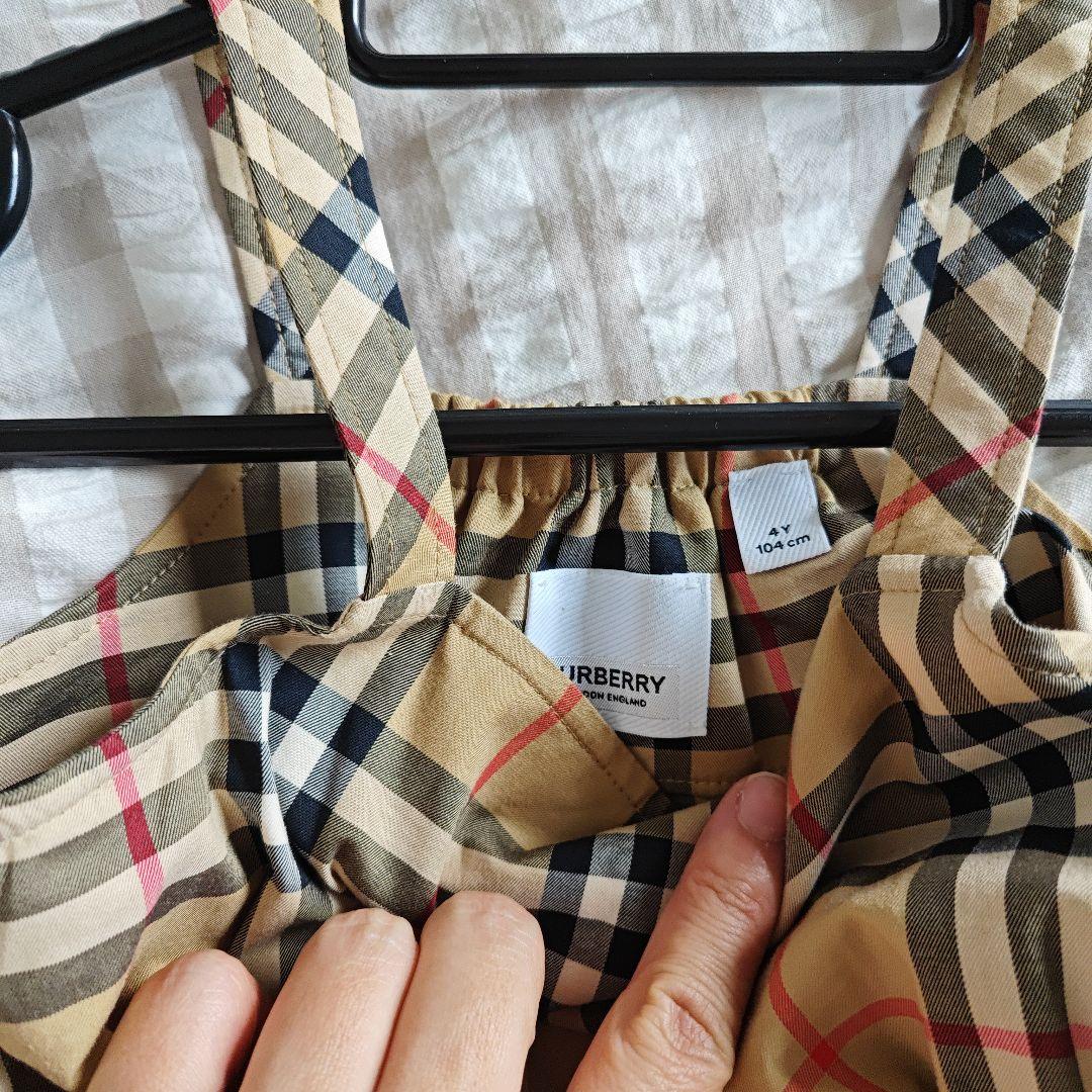 Burberry チェック柄 ノースリーブワンピース 104cm