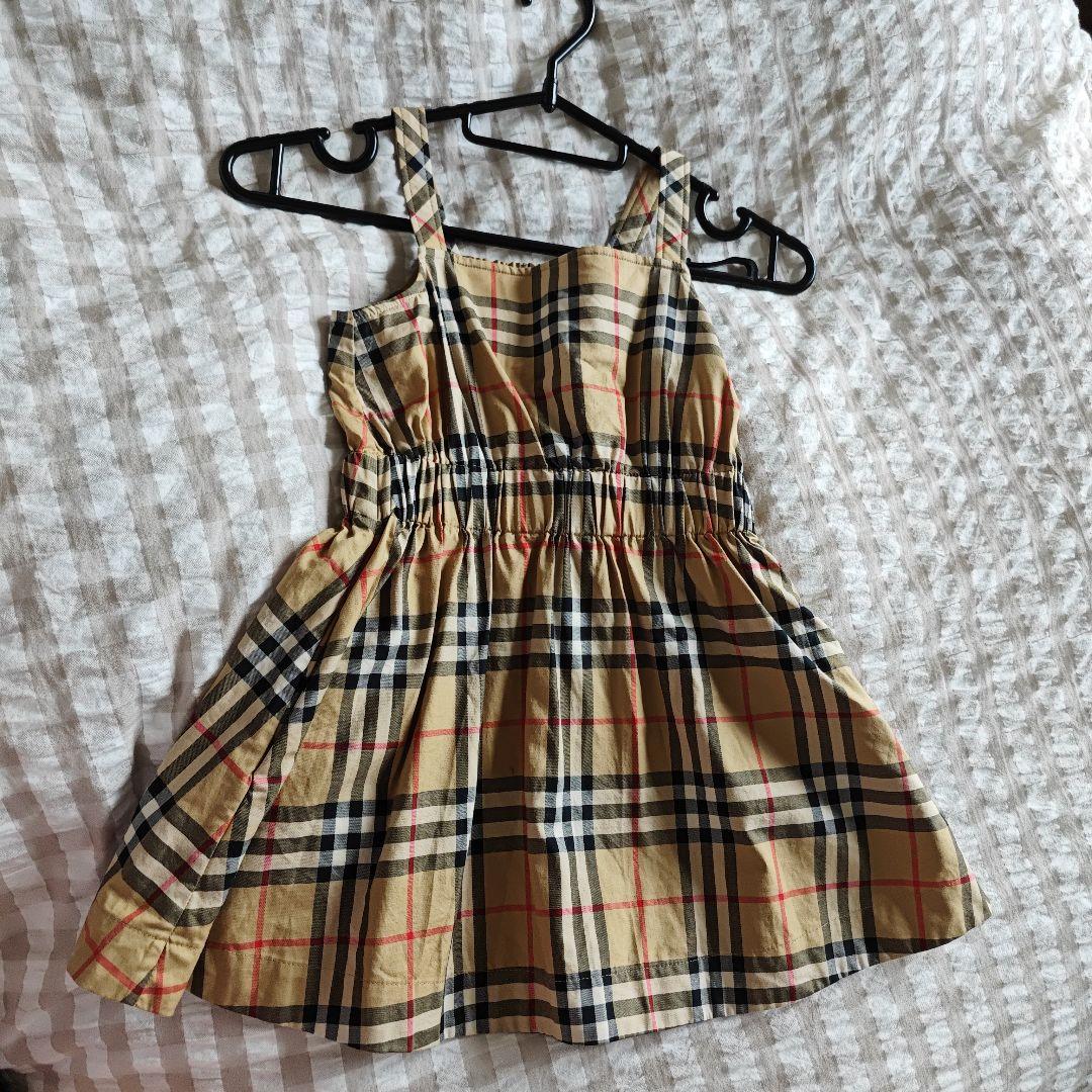Burberry チェック柄 ノースリーブワンピース 104cm