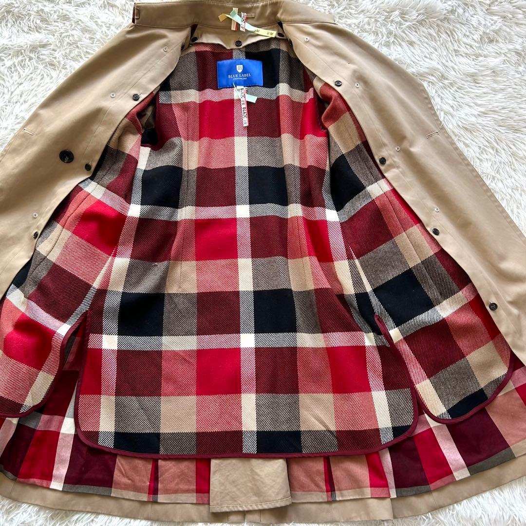 【美品】ブルーレーベルクレストブリッジ　トレンチコート　ベージュ　ライナー付　L