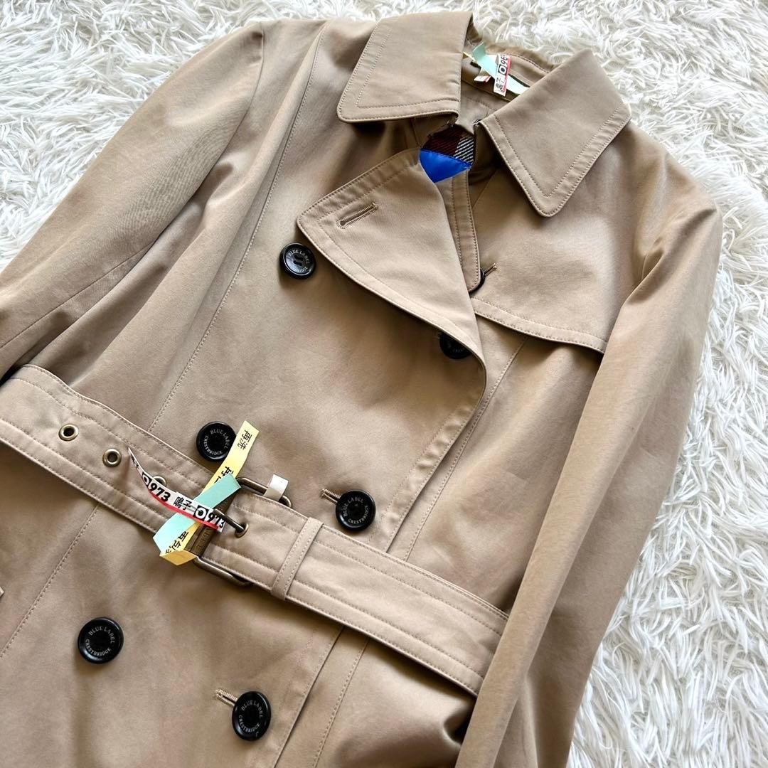【美品】ブルーレーベルクレストブリッジ　トレンチコート　ベージュ　ライナー付　L
