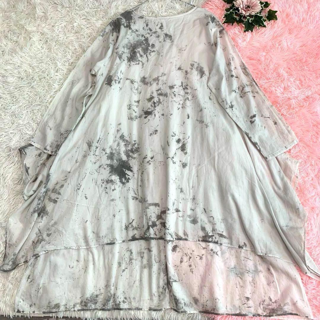 専用♡希少/美品◆IROFUSI イロフシ 遊墨 墨染め 変形ワンピース 一点物