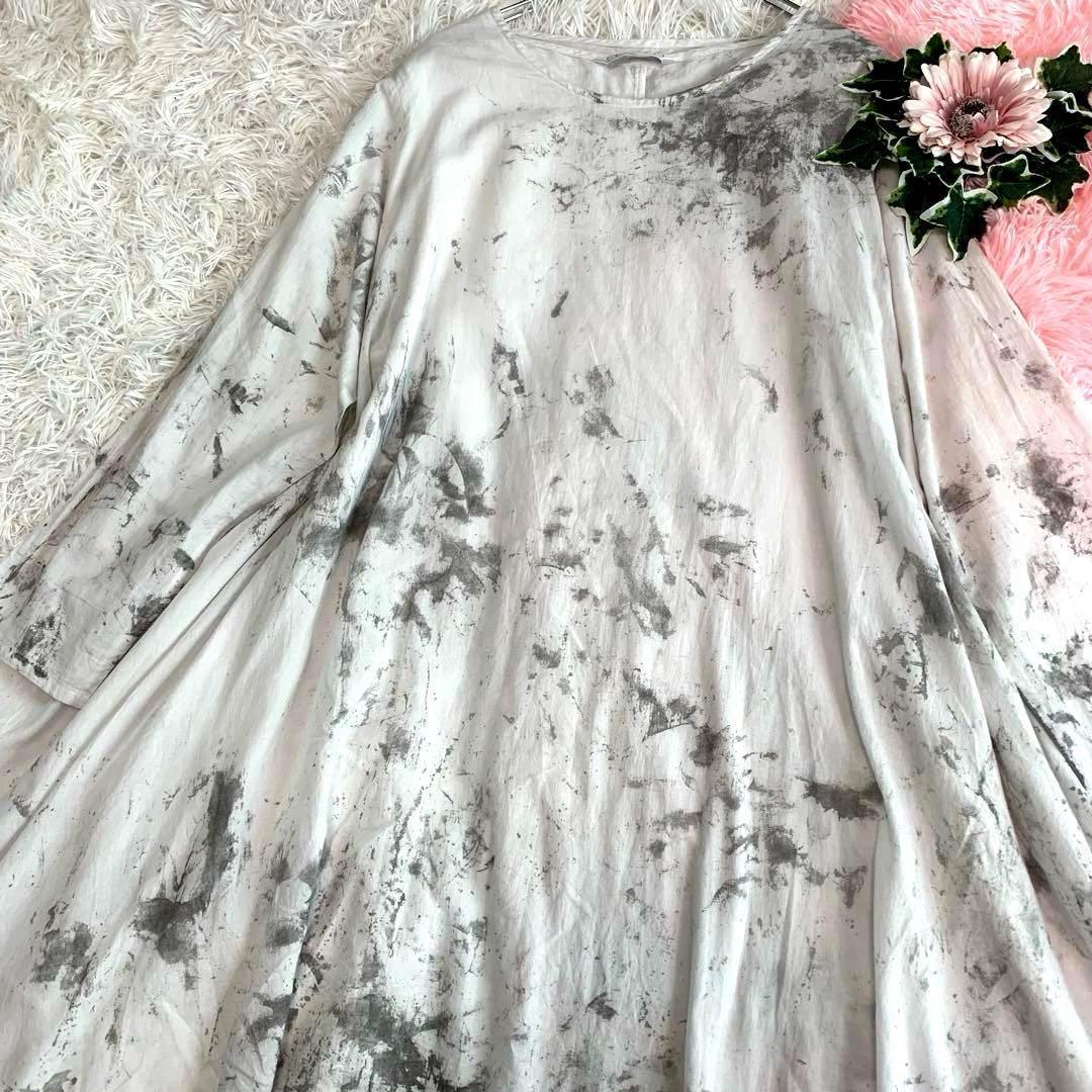 専用♡希少/美品◆IROFUSI イロフシ 遊墨 墨染め 変形ワンピース 一点物