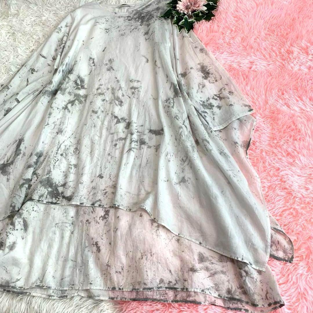 専用♡希少/美品◆IROFUSI イロフシ 遊墨 墨染め 変形ワンピース 一点物