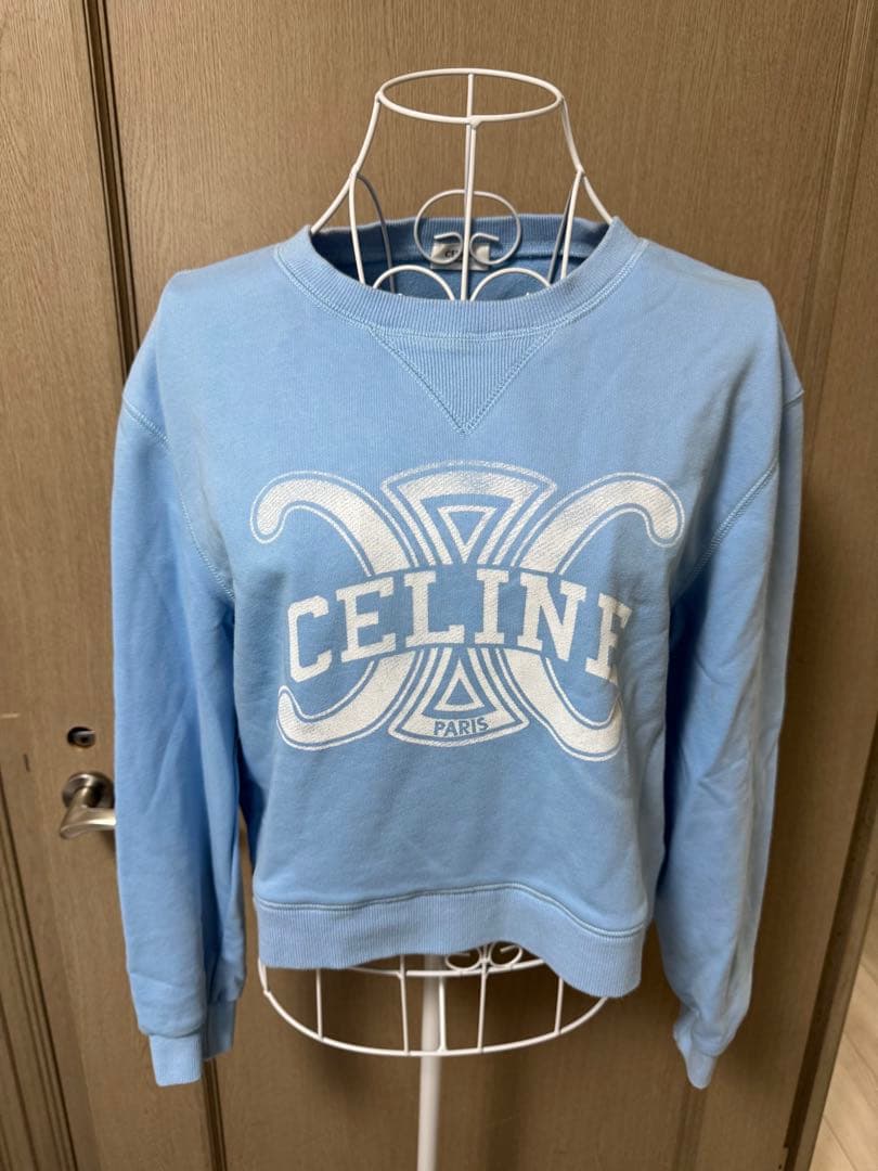 CELINE ライトブルー スウェット S