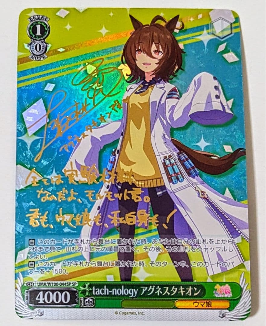 ヴァイス　tach-nology アグネスタキオン　SP　サイン　1枚　最終値下